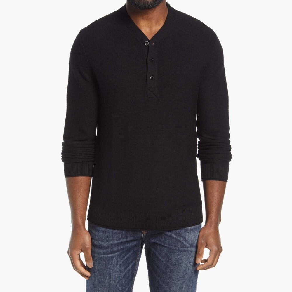 NWOT Bonobos Merino Wool Knit Henley Sz XXL Double Extra Large